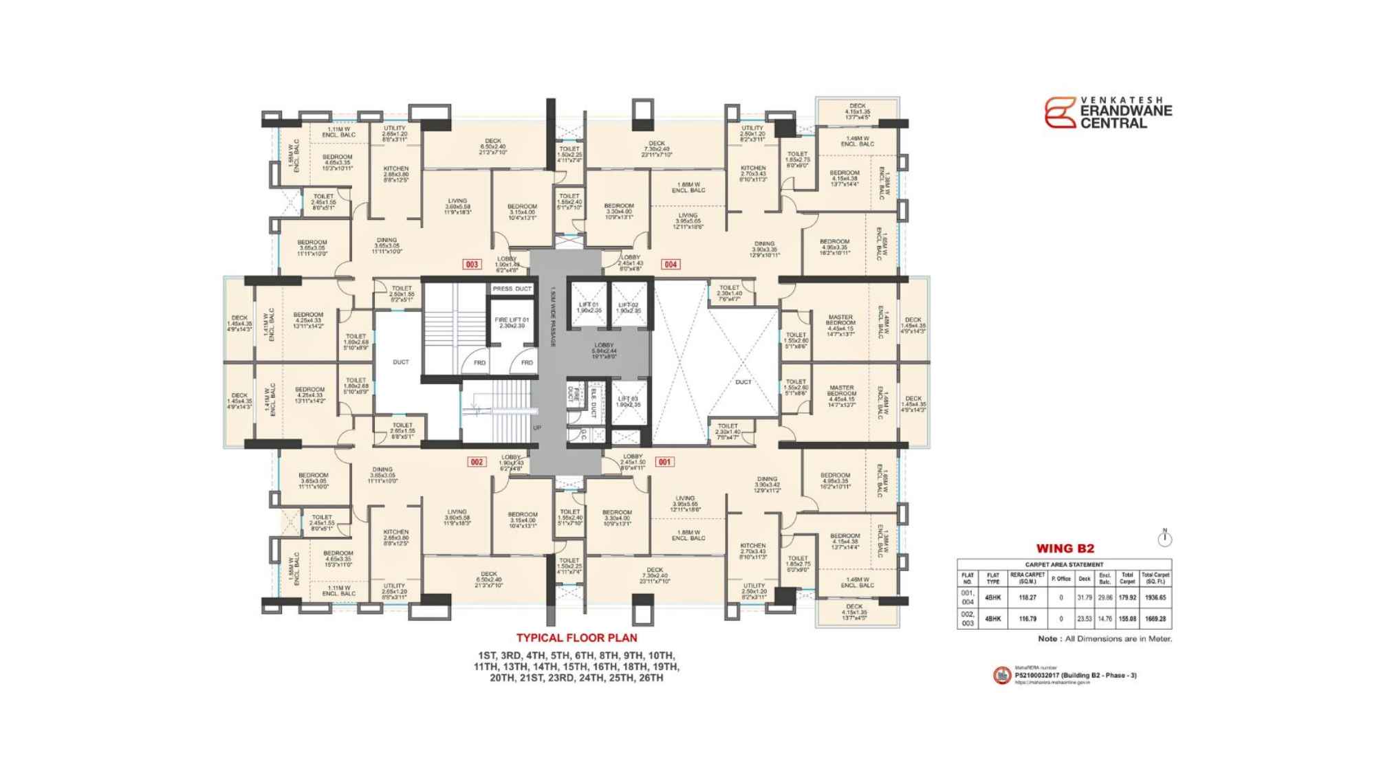 Venkatesh-Erandwane-Central-Typical-Floor-Plan-Wing-B2
